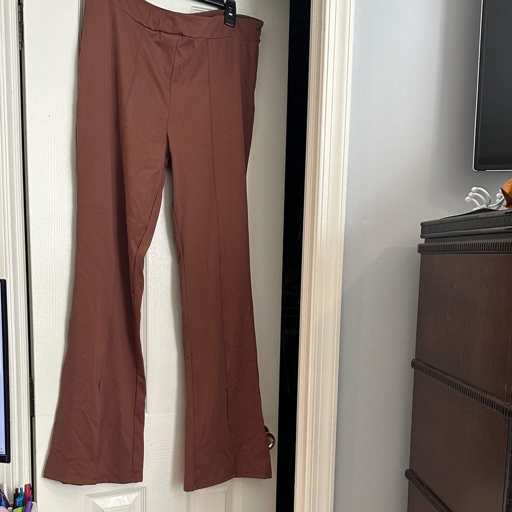 Brown Flared Pants